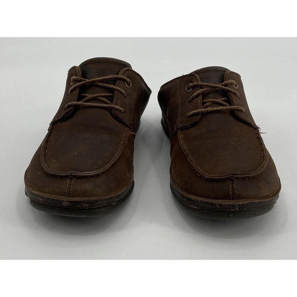 Olukai Shoes Men's‎ Size 8.5M Brown Leather Lace Tie Hamakua Poko
